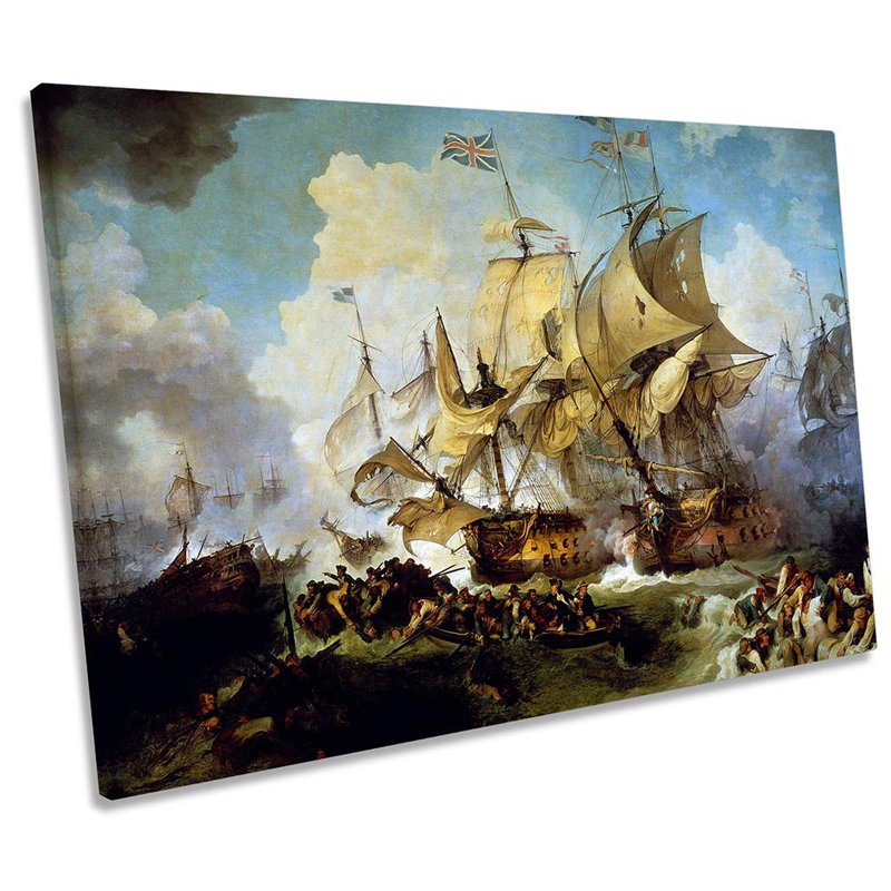 J.M.W Turner The Battle Of The First Of June - Wrapped Canvas Print, 61cm H x 91.4cm W x 4cm D