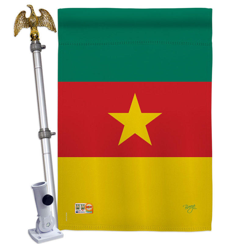 Double Sided 40'' H x 28'' W Polyester Flag Set