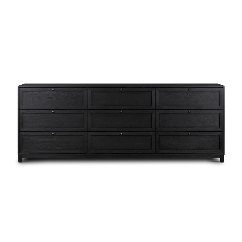 Commode 9 tiroirs Sonata, Noir