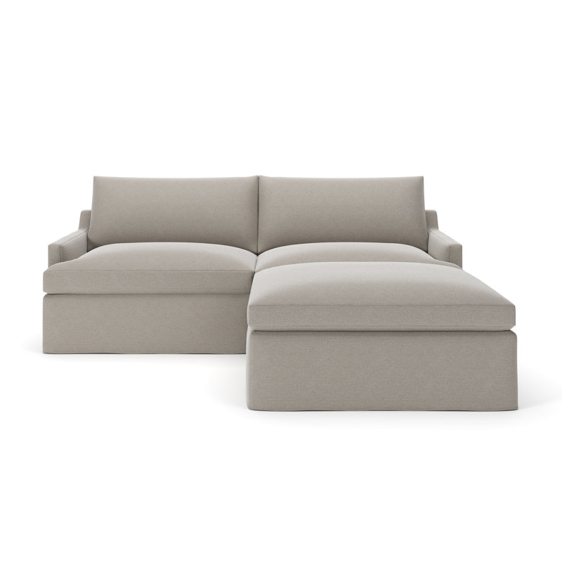 Wrenley 3-Piece Sectional, Drusky Linen Sustain® Basketweave