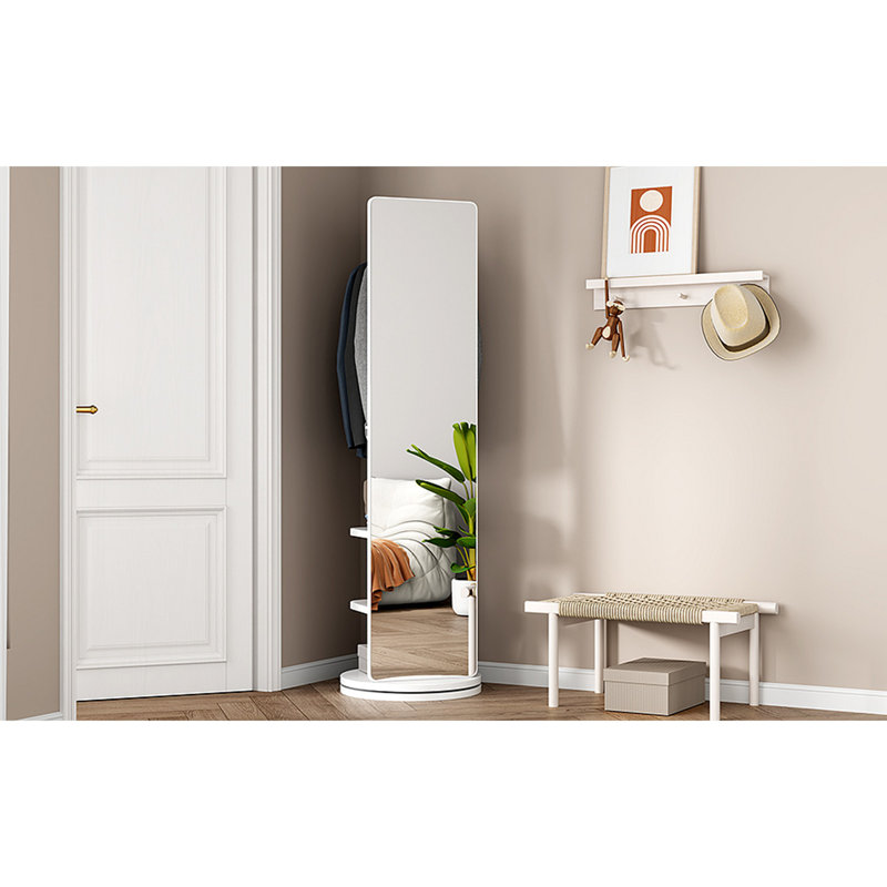 Miroir pleine grandeur, 65,7 po x 17,7 po, Blanc
