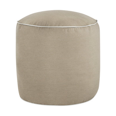 Demi Round Upholstered Outdoor Ottoman with Sunbrella® Cushion