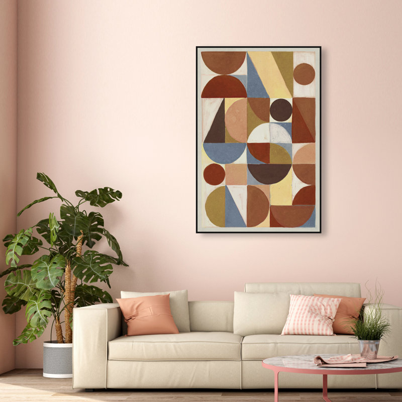 Tiles II Print by Oliver Gal, 31"H x 21"W, Black Floater Frame