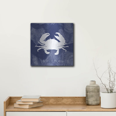 'Crab' by Erin Clark Metal Wall Art