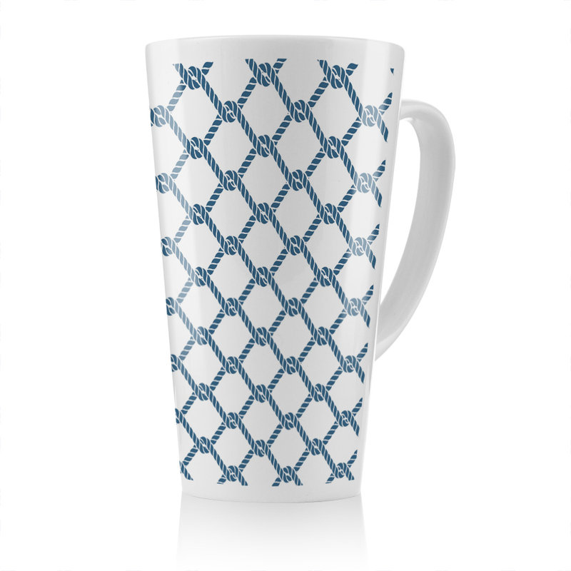 Chainlink Rope Latte Mug, Navy