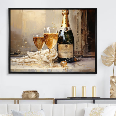 " Golden Champagne In Glass II "