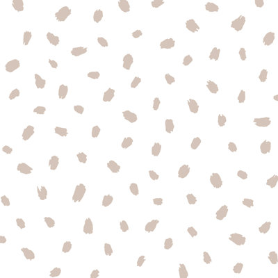 Papier peint à pois animal taupe