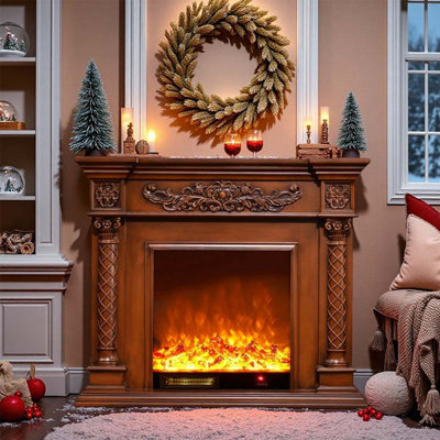 American Vintage Style Heating electric fireplace