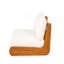 Fauteuil club en acacia Lazy, beige