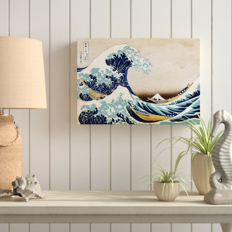 Katsushika Hokusai - Wrapped Canvas Painting, 40cm H x 60cm W