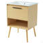 Meuble-lavabo 24 po avec lavabo, armoire de salle de bain multifonctionnelle avec tiroir, panneau de fibres à densité moyenne