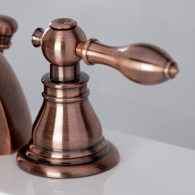 Robinet de salle de bain espacé avec ensemble de drain American Classic, Cuivre antique
