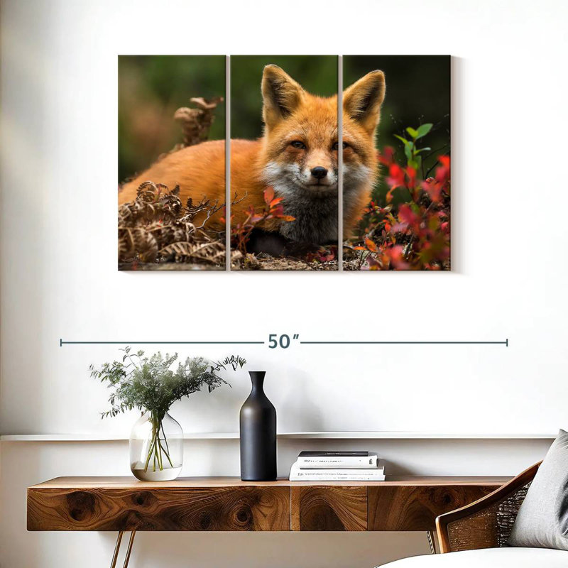 Happy Fox, 24" H x 38" W