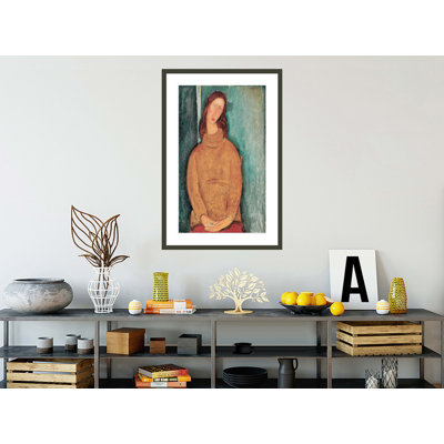 Portrait of Jeanne Hébuterne by Amedeo Modigliani -Framed Giclee Print