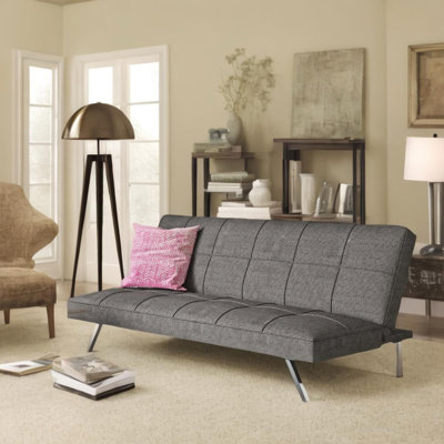 High - Quality Metal Frame Stainless Leg Futon Sofa Bed With Multifunctional Design For Various Living Spaces