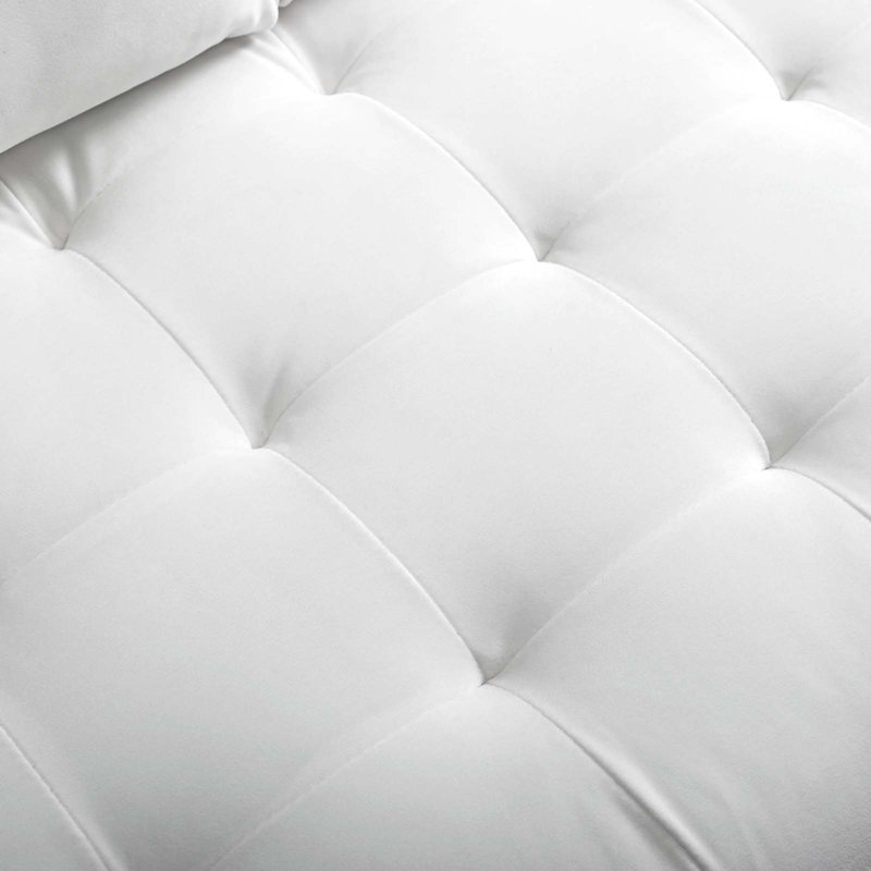 Valour Performance Velvet Loveseat, White