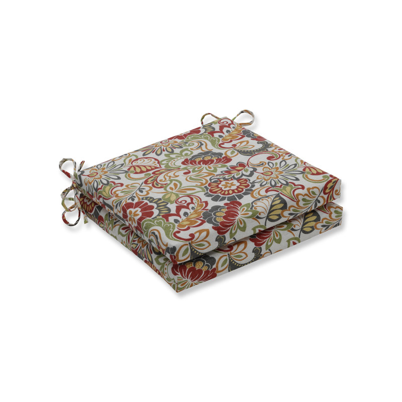 Outdoor 3'' Dining Chair Cushion, Red