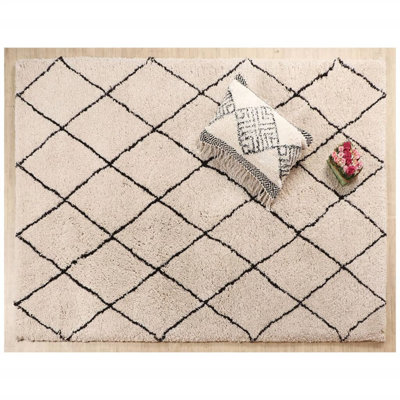 Berlin Geometric Hand Woven Shag Area Rug