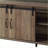TV Furniture: Rustic Oak & Black TV Stand with Sliding Barn Doors | Oak | TV Size Ranges 50-59 inches
