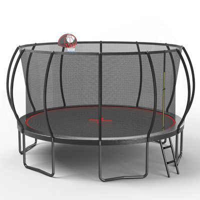 16FT Trampoline Pumpkin- Black Red