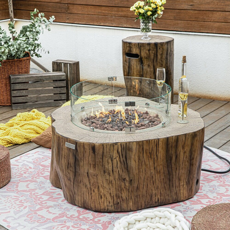 Claxton Concrete Smokeless Fire Pit, Natural gas