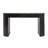 Como  Fluted Mango Wood Console Desk Table With Oval Marble Top
