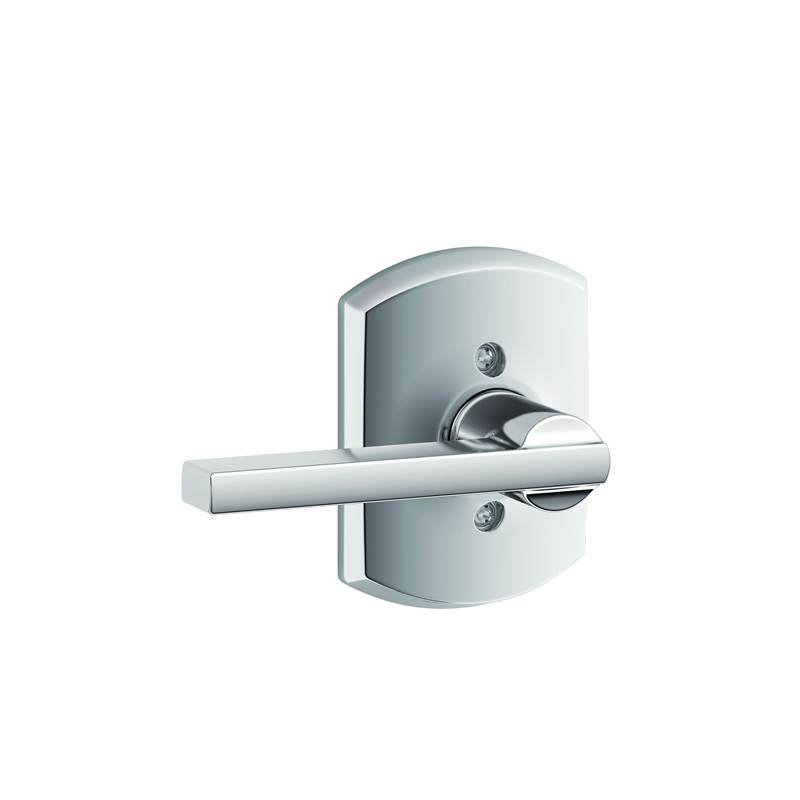 Latitude Single Cylinder Interior Lever Set (Exterior Portion Sold Separately), Bright Chrome