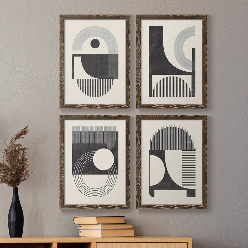 Inconnu Space I, toile encadrée de qualité supérieure - prête à être accrochée, H 43,5 po x l 31,5 po x P 1 po, Noyer