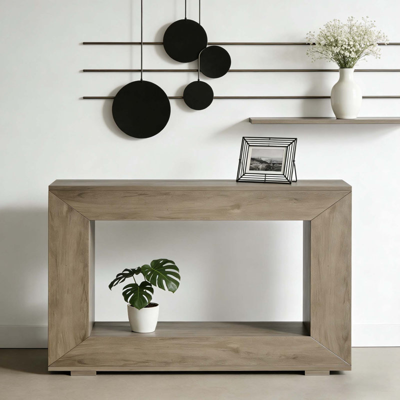 Table console, canapé d'entrée en bois rustique 47 po avec rangement Farmhouse