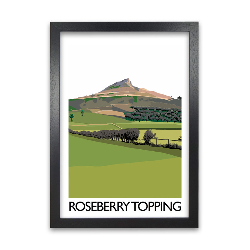 Roseberry Topping by Richard O'Neill - Single Picture Frame Print, Black, 841 cm H x 594 cm W