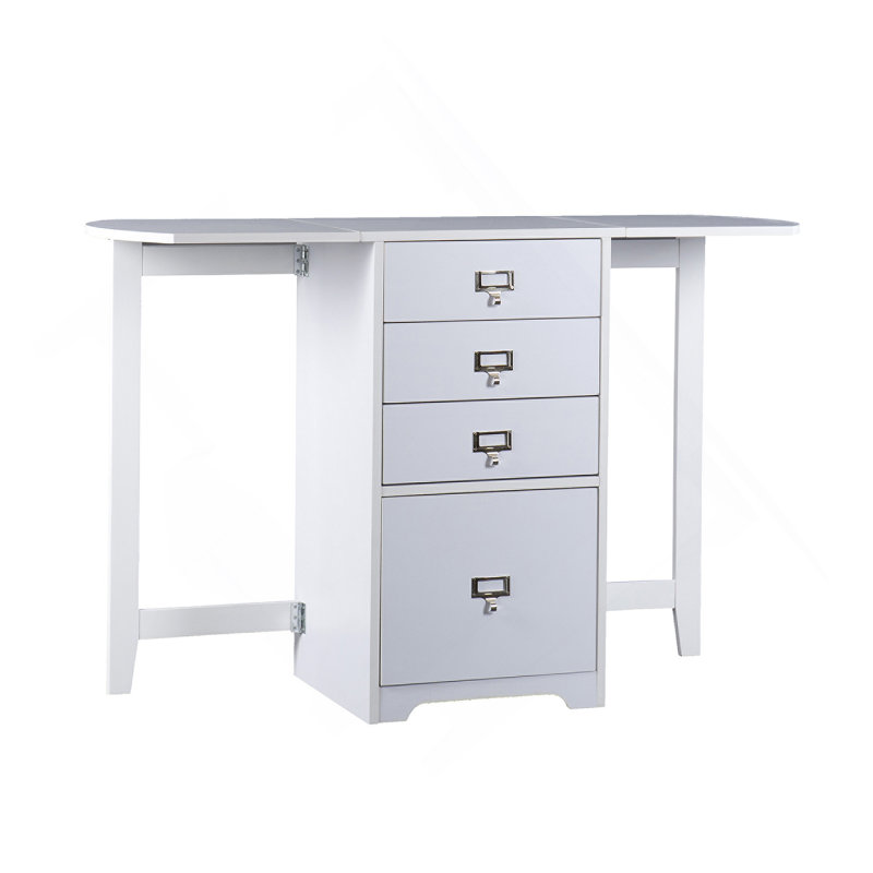 Organisateur pliable et bureau d'artisanat - Blanc