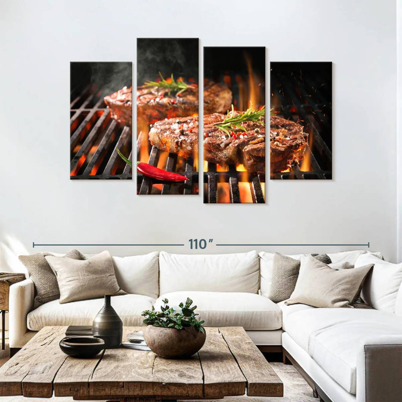 Yarlin Sizzling Beef Steaks, 54" H x 84" W