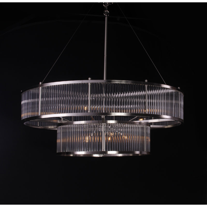 10 - Light Dimmable Tiered Chandelier