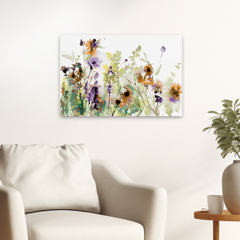 Abstrait automne - fleurs d'automne, H 16 po x l 24 po
