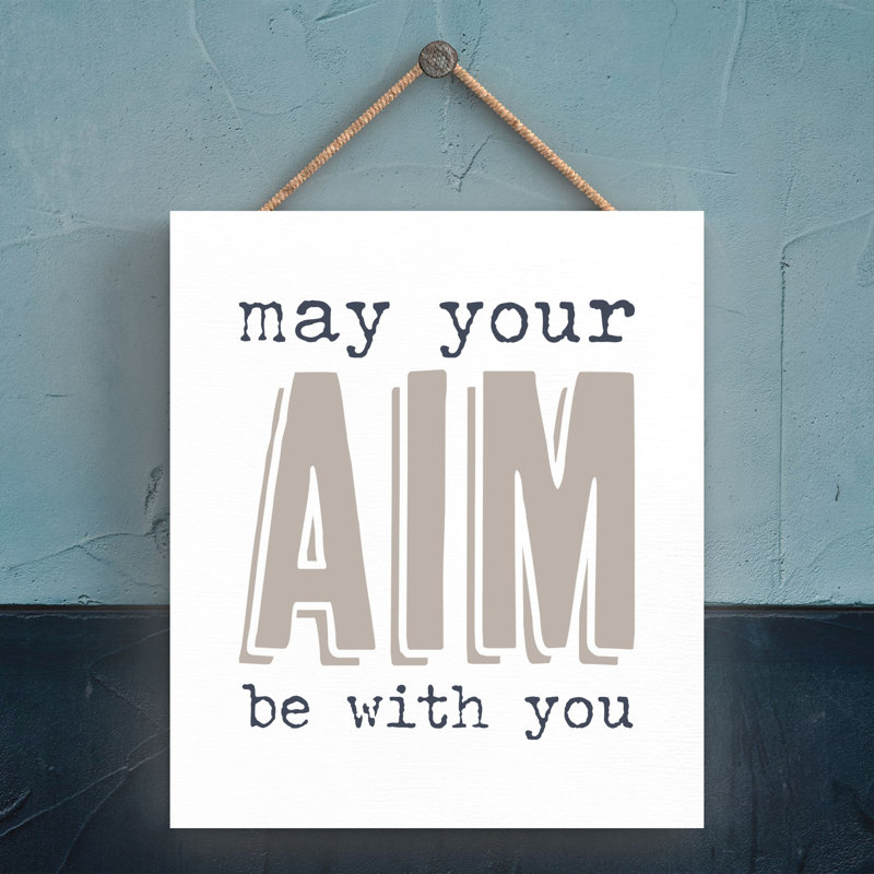 Vivid Squid Wholesale May Your Aim Be With You - No Frame Print on Wood