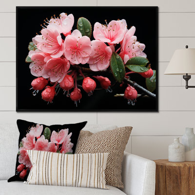 Cascade de fleurs roses suspendues - Fuschia