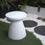 Table de bout décorative de jardin, H 18,1 po, robuste, moderne, robuste, faux terrazzo, table d'appoint, table d'appoint, plante d'intérieur pour l'extérieur
