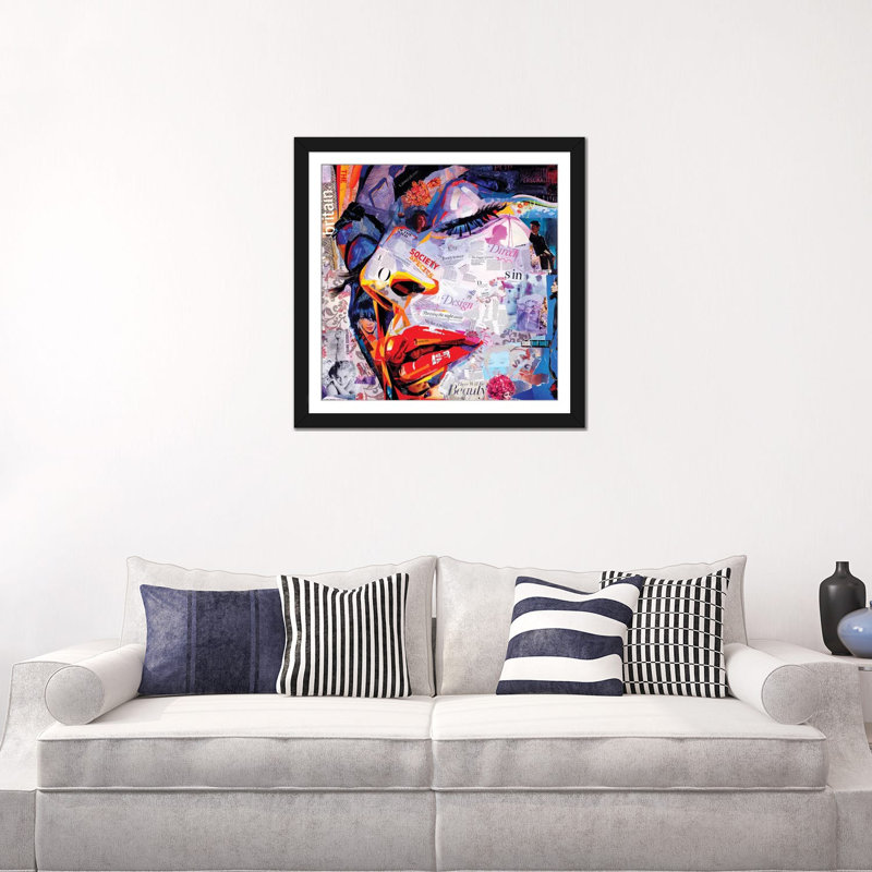« society », impression sur toile, H 37 po x l 37 po x P 1,5 po, Toile tendue, Blanc