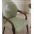 Retro Solid Wood Ebony Backrest Armrest Dining Chair