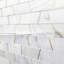 Matrix Trapezoid Marble And Brass Tile