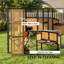 Cage pour animaux spacieuse avec espace de vie multizone