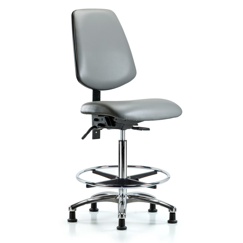 Chaise de travail ergonomique Kyden, Argenté, Non, Patins
