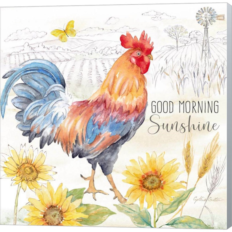 «Good Morning Sunshine V» par Cynthia Coulter - Art textuel sur toile sans cadre