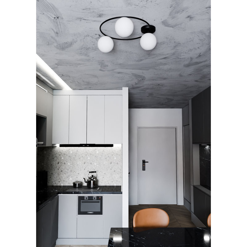 Aliandra 3 - Light Chandelier, Black, White