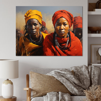 Portrait de femmes d'Afrique Maasai Mara - Art mural tribal africain