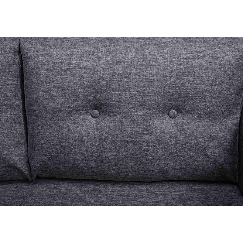 Schaible Upholstered 57.5'' Sleeper Sofa, Dark Gray