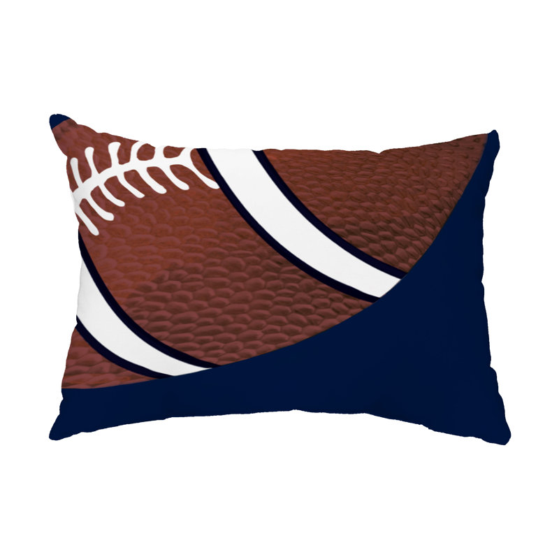 Outdoor Reversible Throw Pillow, Navy/Brown