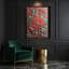 «Abstract Florals 41», art mural sur toile grise-1891027940