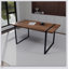 Ensemble de table de salle à manger rustique en bois aggloméré rectangulaire et en polyuréthane robuste et élégant pour les cuisines et les salles à manger modernes