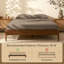 Structure de lit plateforme en bambou de 15 po de hauteur, rangement sous le lit, support à lattes de bois, aucun sommier tapissier requis, silencieux-129421193-129421195